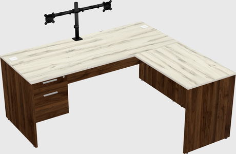 L-shaped office desk