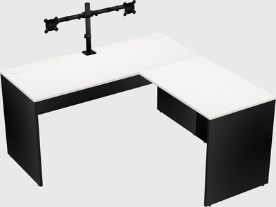 L-shaped office desk