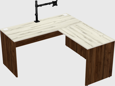 L-shaped office desk