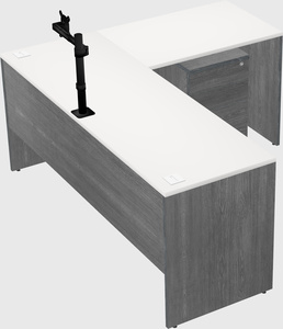 L-shaped office desk