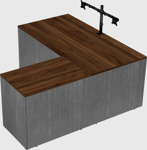L-shaped office desk