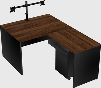 L-shaped office desk