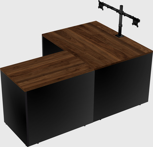 L-shaped office desk