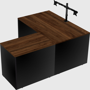 L-shaped office desk