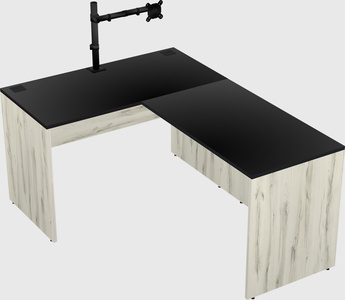 L-shaped office desk
