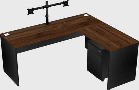L-shaped office desk