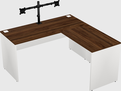 L-shaped office desk