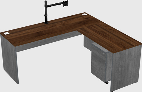 L-shaped office desk