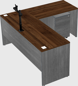 L-shaped office desk