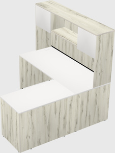 L-shaped office desk