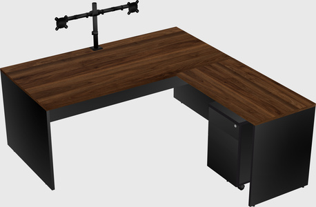 L-shaped office desk