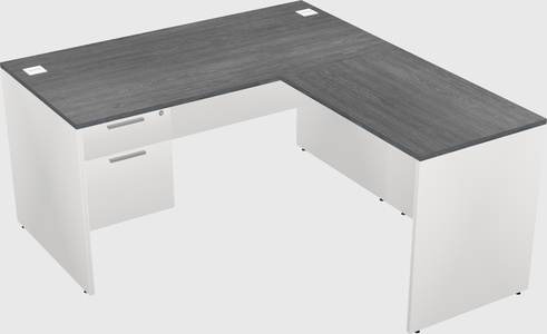 L-shaped office desk