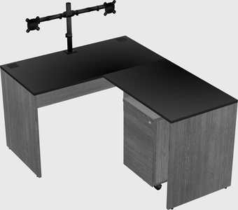 L-shaped office desk