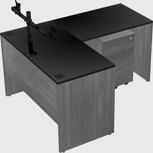 L-shaped office desk