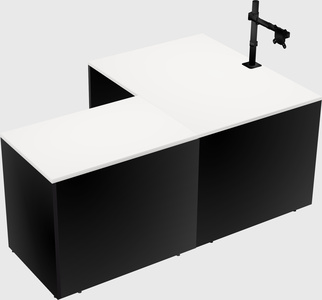 L-shaped office desk