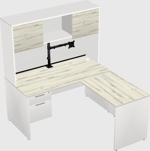 L-shaped office desk