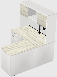 L-shaped office desk