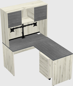 L-shaped office desk
