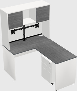 L-shaped office desk