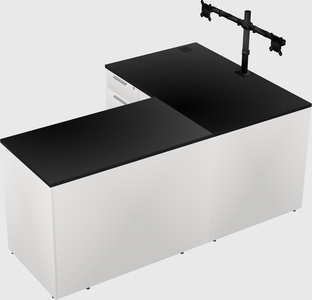 L-shaped office desk