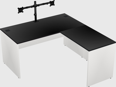 L-shaped office desk