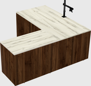 L-shaped office desk