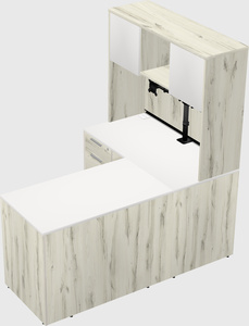 L-shaped office desk