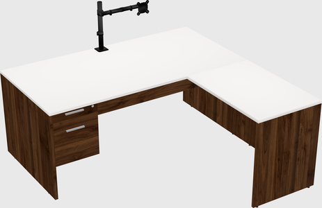 L-shaped office desk