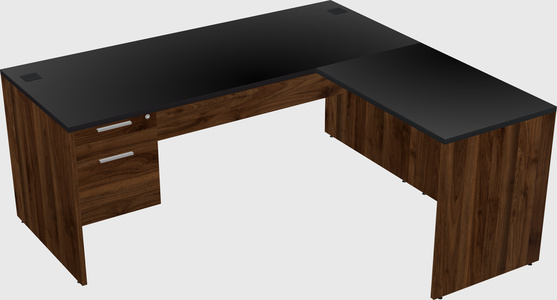 L-shaped office desk