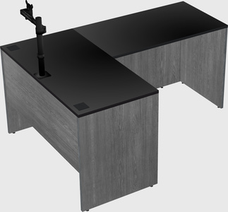 L-shaped office desk