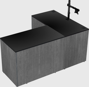 L-shaped office desk