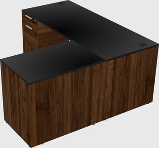 L-shaped office desk