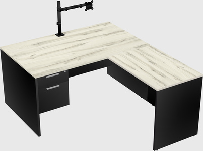 L-shaped office desk