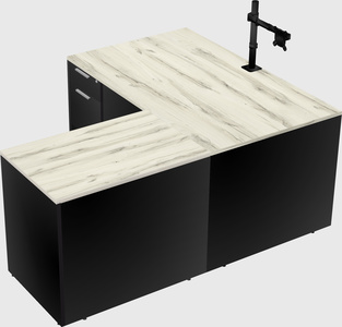 L-shaped office desk