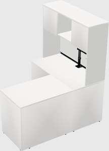 L-shaped office desk