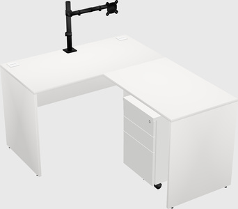 L-shaped office desk