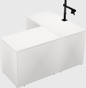 L-shaped office desk