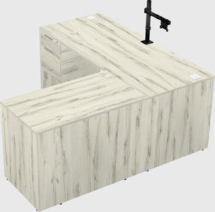L-shaped office desk