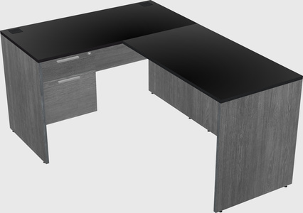 L-shaped office desk