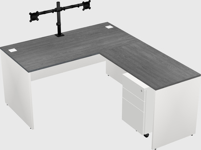 L-shaped office desk