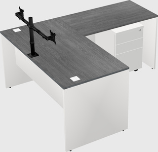 L-shaped office desk