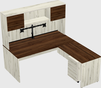 L-shaped office desk