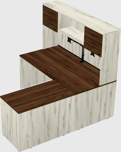 L-shaped office desk