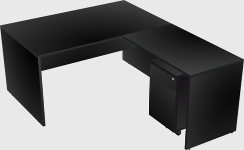 L-shaped office desk