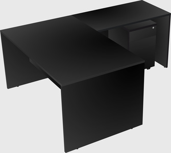 L-shaped office desk