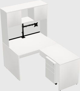 L-shaped office desk