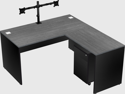 L-shaped office desk