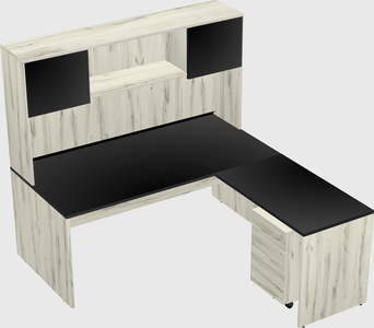 L-shaped office desk