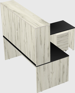 L-shaped office desk