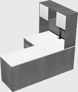 L-shaped office desk
